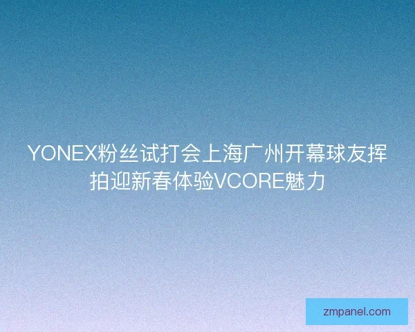 YONEX粉丝试打会上海广州开幕球友挥拍迎新春体验VCORE魅力